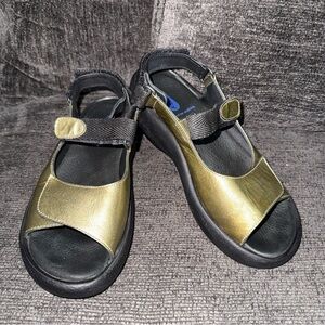 Wolky 3204 Jewel Womens Sz 37/6 Bronze Slip On Casual Walking Sandal